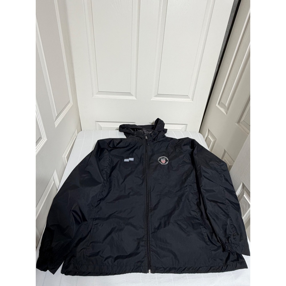 Official Sports US Soccer Federation Referee Program Windbreaker Jacket Black L